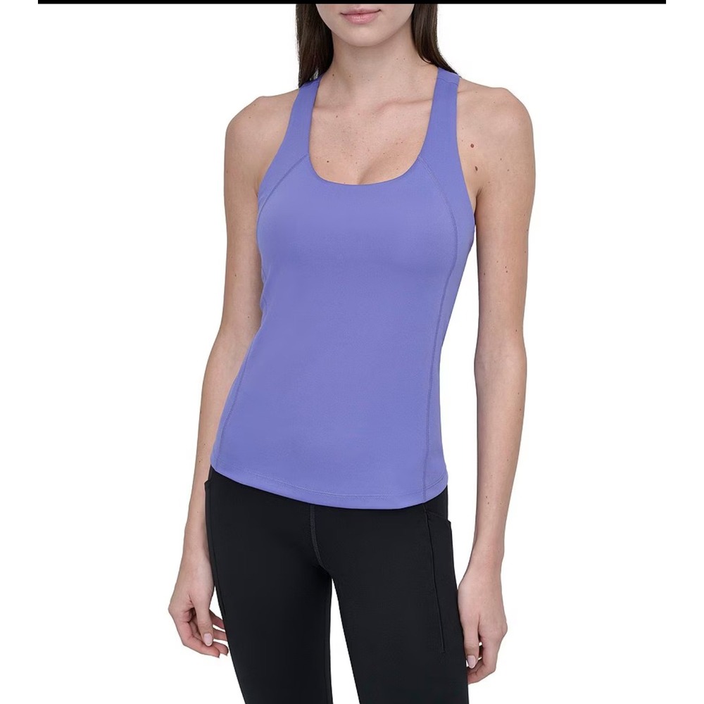 DKNY Sport Tank Top‎ Racerback Wick Stretch Athletic Lavender Purple L